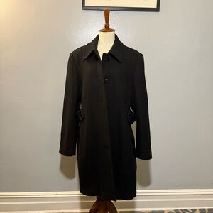 Stephanie Mathews Wool Black Coat